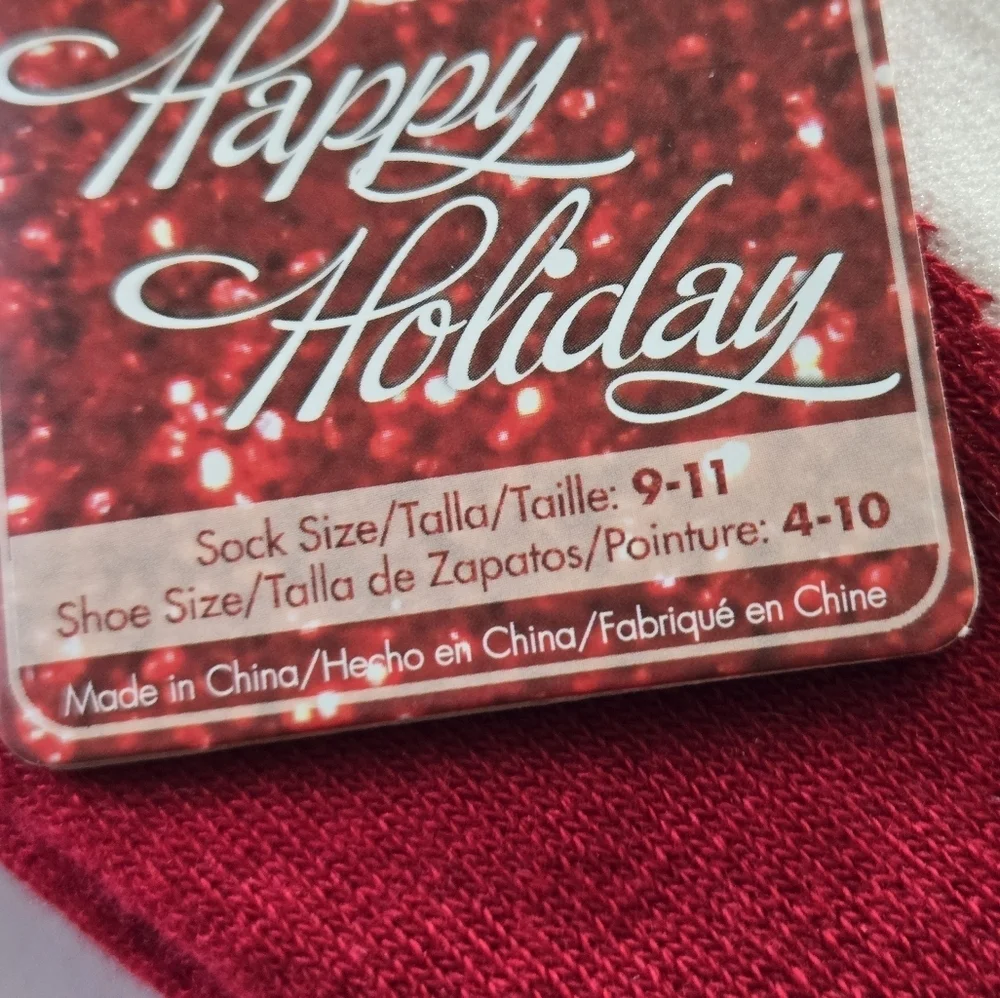 Planet Sox Santa clause Novelty New NWT Sock sz 9-11 Shoe Sz 4-10 Red White